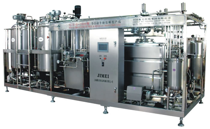 The small scale milk, yoghurt, juice combined production line